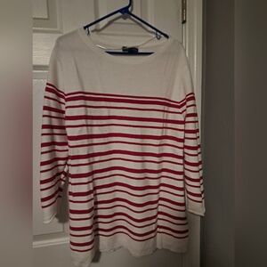 Women's Red & White Sweater